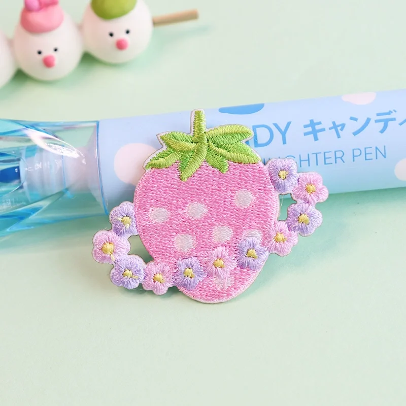 Aszywki na,ubria,衣類用のかわいい花の刺繍パッチ