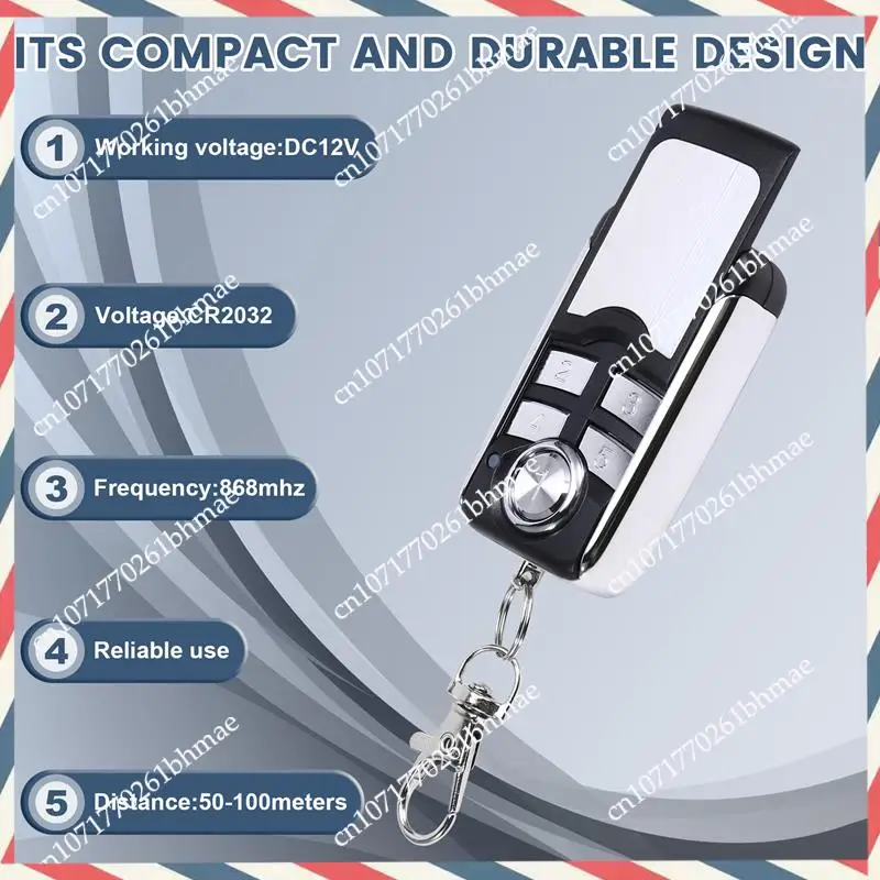 

-A21Z 5Pcs Pack 4 Button Garage Door Remote Control Gate Remote Control 868Mhz Gate Opener For HORMANN HSE4-868-BS