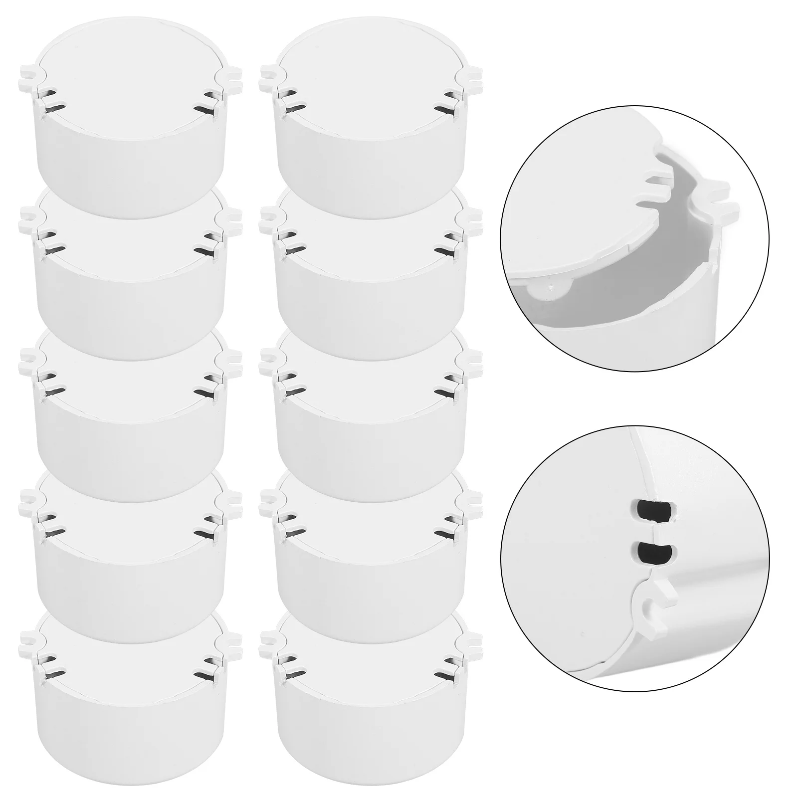 

10Pcs Plastic Circular Box Mini Round Case Small Electrical Box Compact Design Plastic Controller Case Indoor Outdoor Use