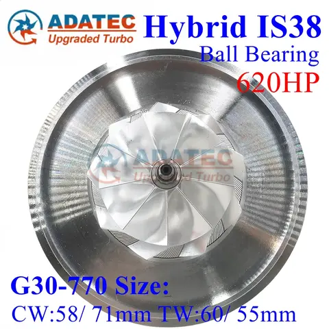 Turbo Upgrade 620HP IS38 Hybrid Ea888 Gen3 CHRA G30-770 Size for Audi S3 Skoda VW Golf VII 2.0 TSI GTI Car Cartridge 06K145722H