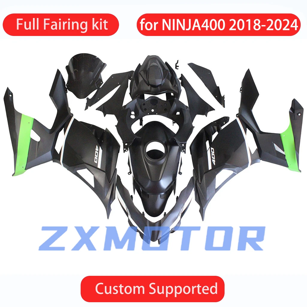 For KAWASAKI EX400R 2018 2019 2020 2021 2022 2023 2024 Motorcycle Fairings NINJA400 18-24 Injection Free Custom Fairing Kit