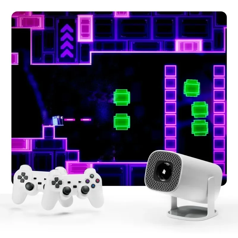 P30 Max Projector HD 1080P Android 11 Proyector Video Game Console With 2 Wireless Game Controllers Built-in 3000 Games
