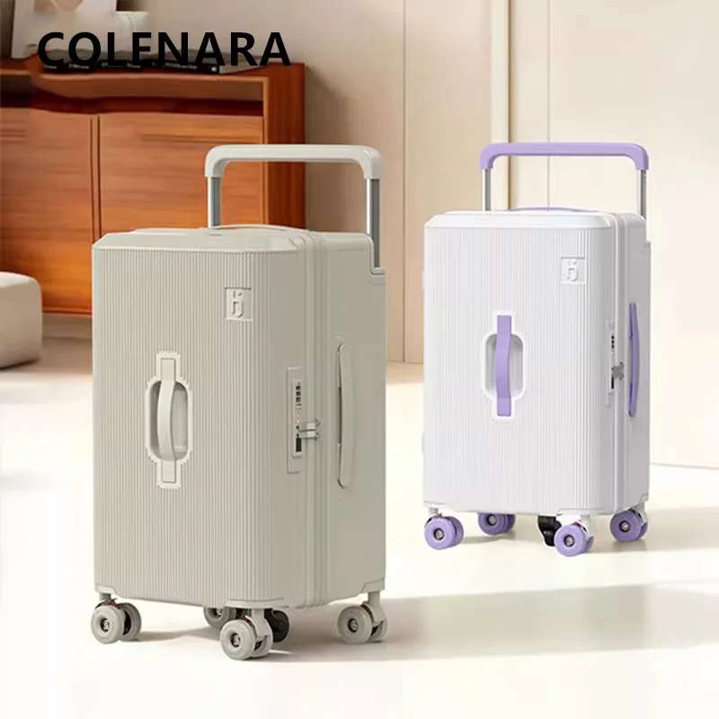 COLENARA Rolling Suitcase 20 Inch PC Boarding Box 22"24" Zipper Trolley Case 26"28" Large Capacity Password Box Travel Luggage