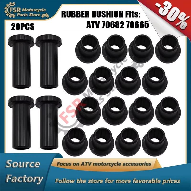 20PCS RUBBER BUSH LONG & SHORT,FOR LINHAI & MASSIMO 400 420 500 570 PROMAX MSA 550 M565LT M570L T3B T-BOSS 550 E4,70682 70665