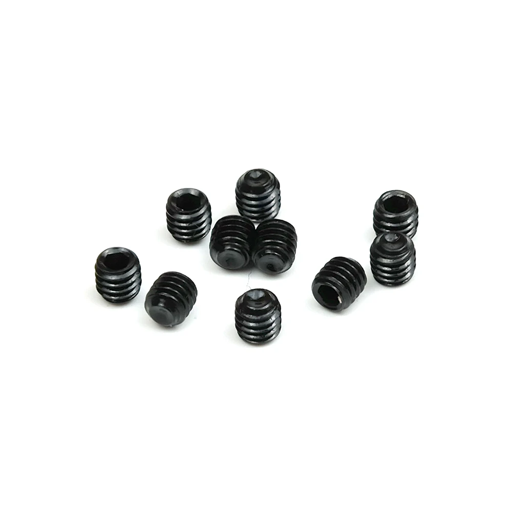 10pcs 12.9 Grade M2 M3 M4 Thread Cup Point Grub Screw Inner Hexagon Socket for RC Model Boat Motor Shaft Landing Gear Car Parts