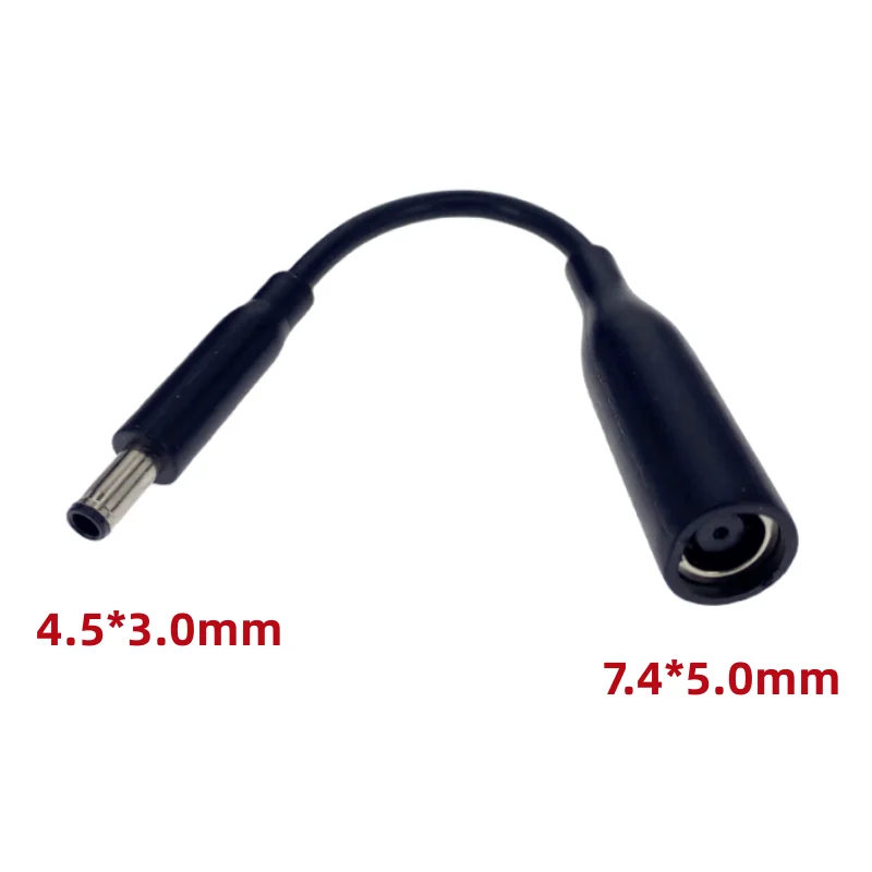 DC Power Cord / Cable Charger Laptop Adapter 7.4*5.0mm Female to 4.5*3.0mm Central Pin Male Plug Connector for Dell Laptop