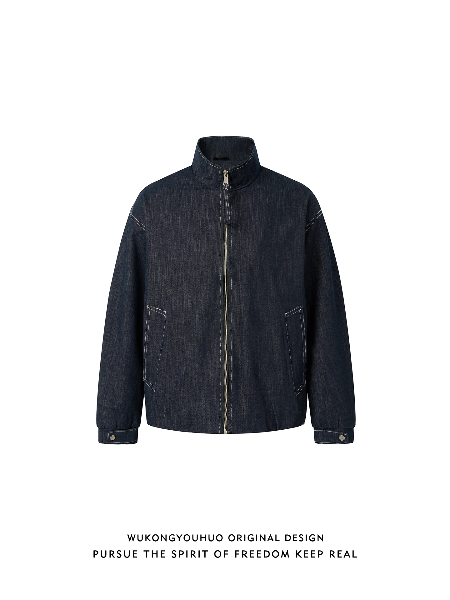 

Джинсовая куртка свободного кроя на молнии с длинными рукавами для молодежи, повседневная, весенняя, в рабочем стиле, верхняя одежда