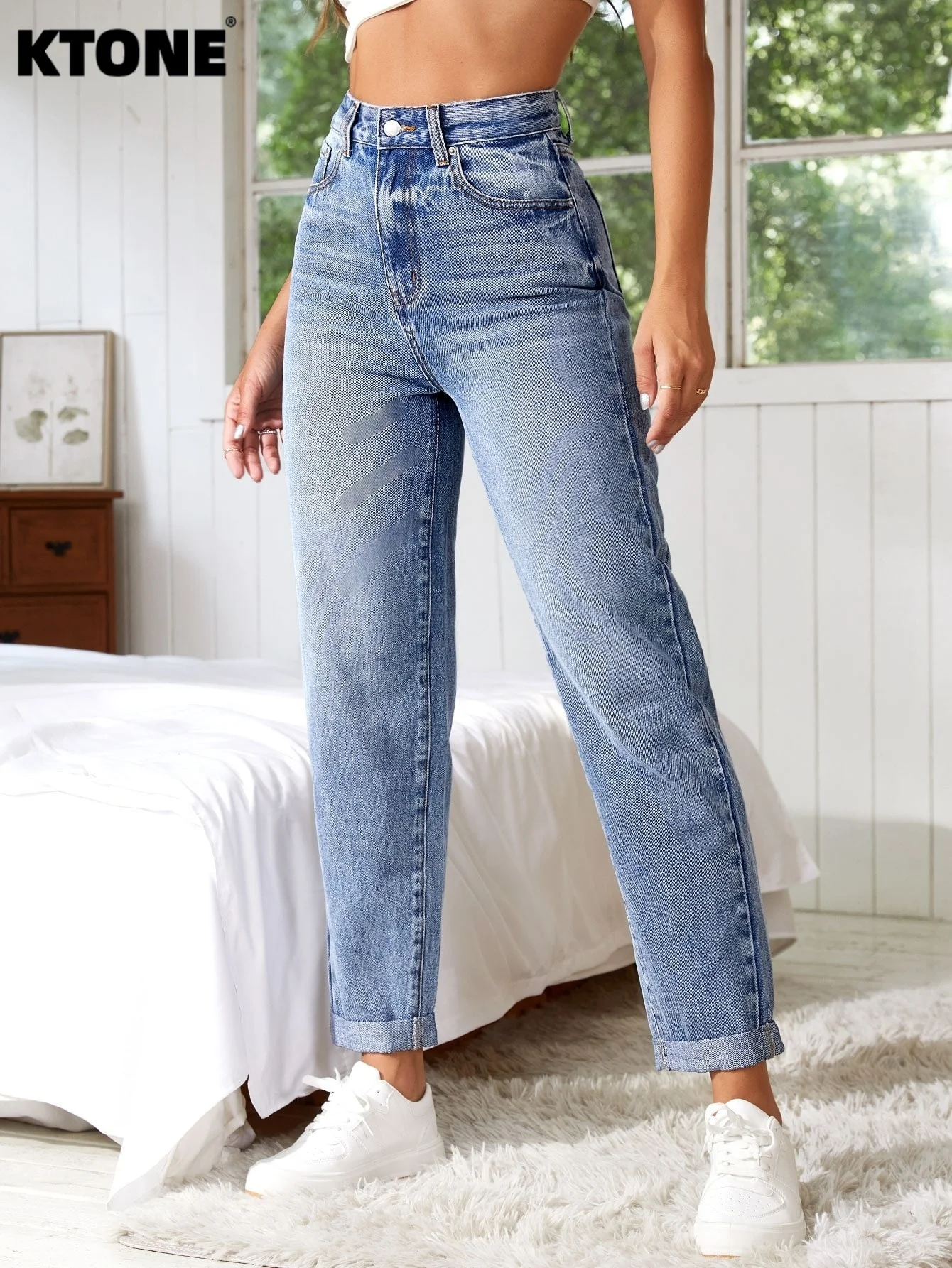 

Solid Color Jeans Blue Slim For Man Light Retro Drip Harajuku Style No accessories or belts included