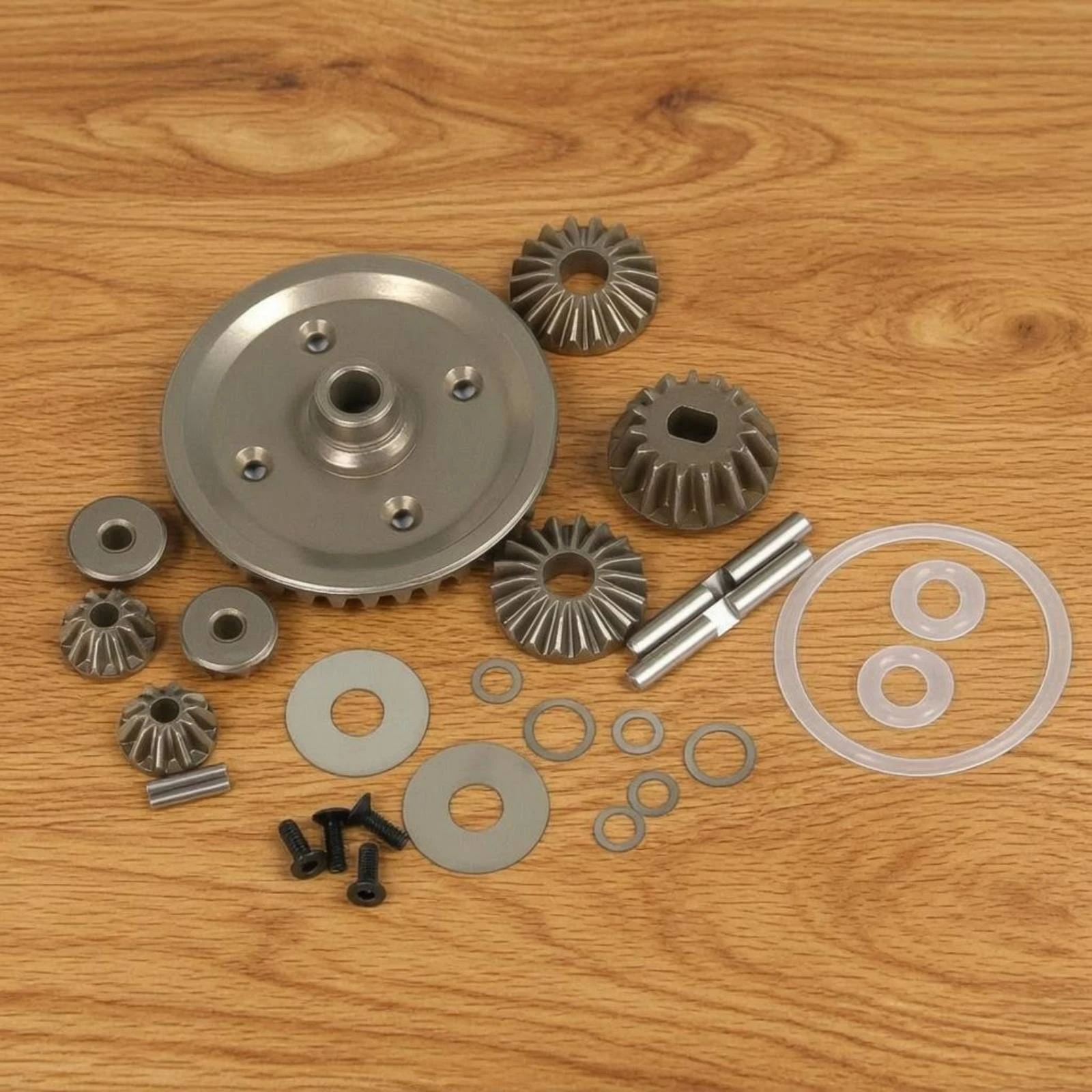 39-Tooth Differential Gear Assembly Powder-Metallurgy Aluminum Differential Housing Bevel Gear Set Compact RC Car Part Low Noise