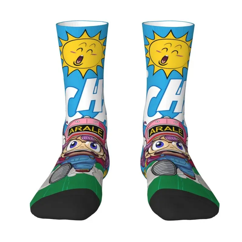 Custom Novelty Men's Dr S-Slump Arale Norimaki Dress Socks Unisex Warm Comfortable 3D Printing Manga Crew Socks