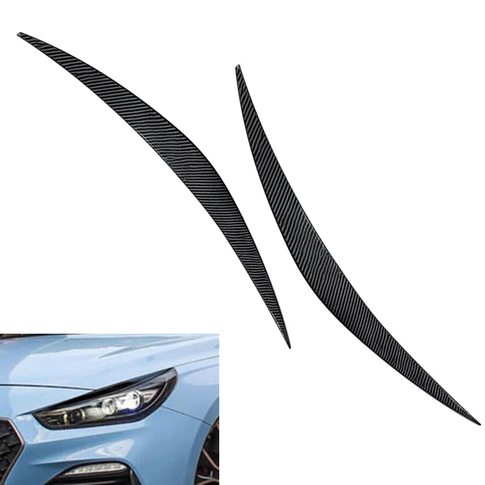 Car Headlight Eyebrow Eyelid Cover Trim For Hyundai i30 MK3 N N-Line 2017 2018 2019 2020