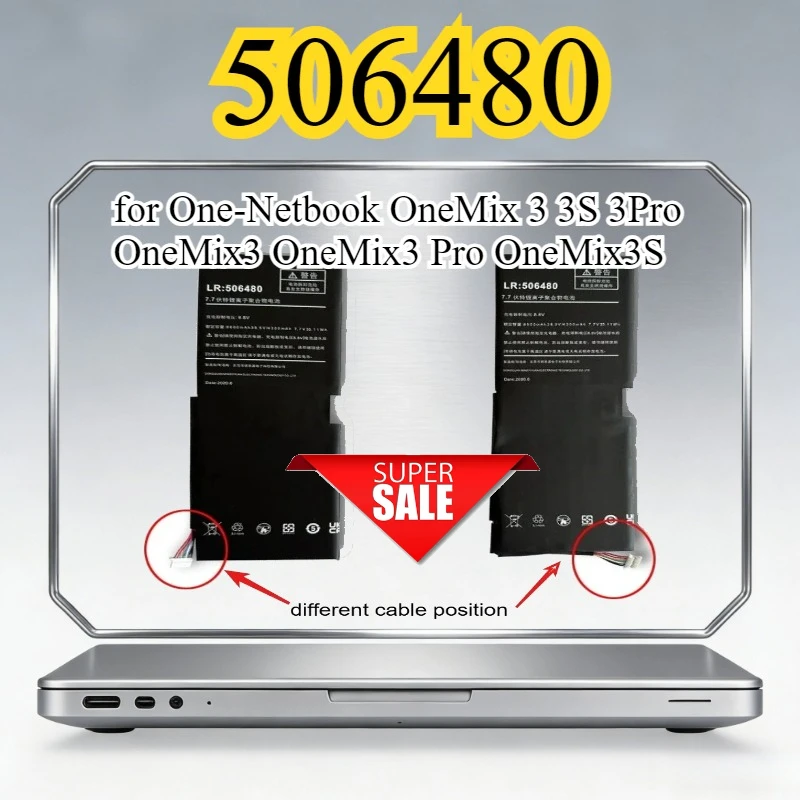

Новая батарея 506480 для ноутбуков, планшетов и ПК One-Netbook OneMix 3, 3S, 3Pro, OneMix3, OneMix3 Pro, OneMix3S, 8.8V