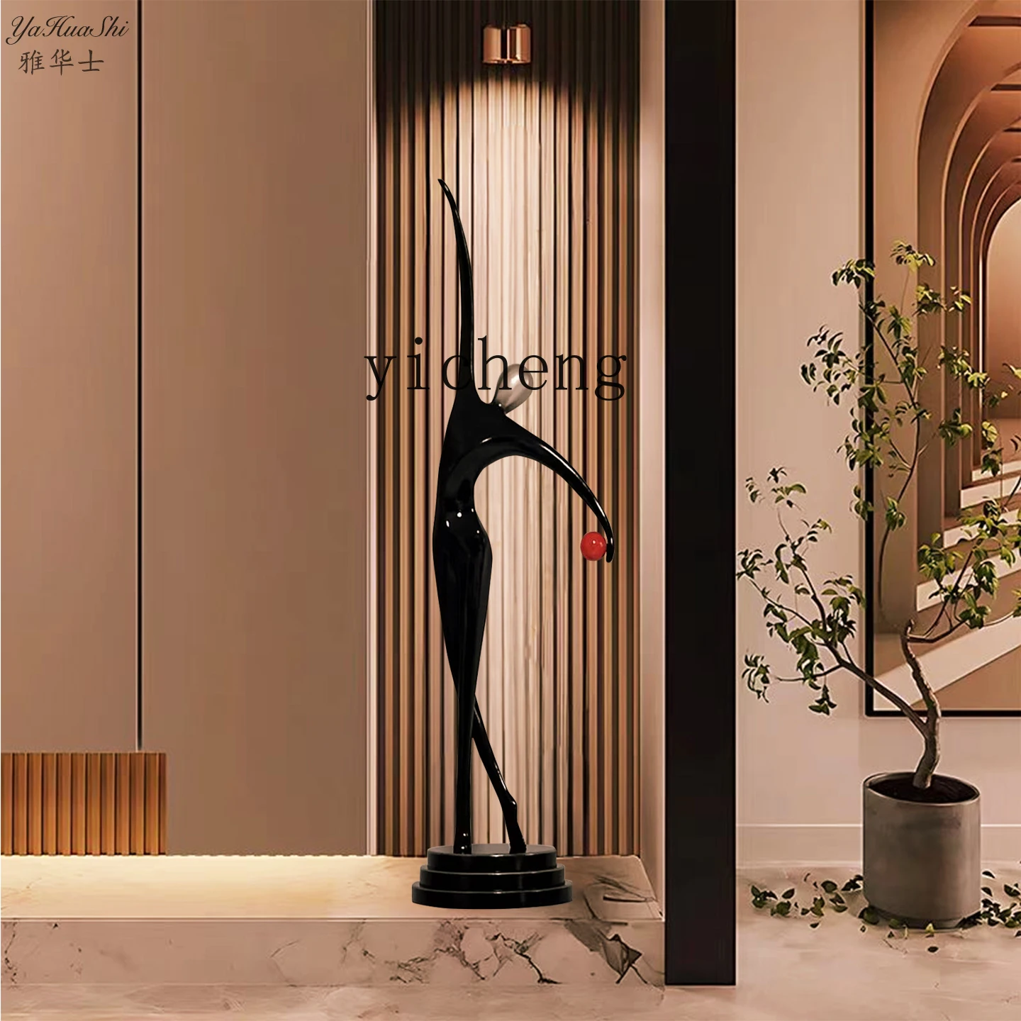 DSA modern simple abstract characters slender floor large ornaments high-end light luxury living room decoration