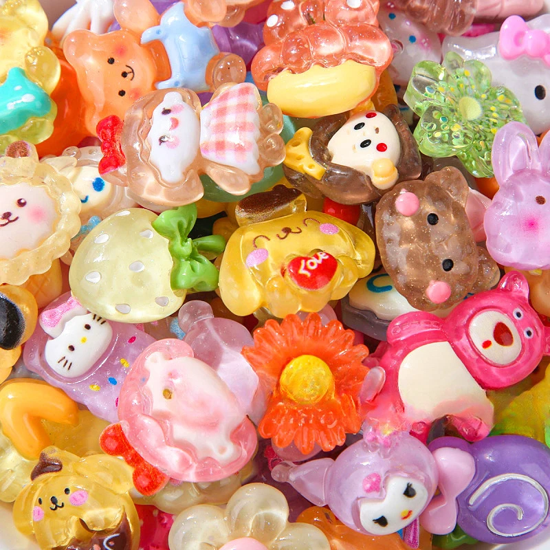 لعبة طعام محاكاة مختلطة للأطفال ، إكسسوارات مجوهرات راتنج ذاتية الصنع ، حلوى ، حيوانات كرتونية ، كريم ، حافظة هاتف ، إكسسوارات شعر ، 50 * * #2