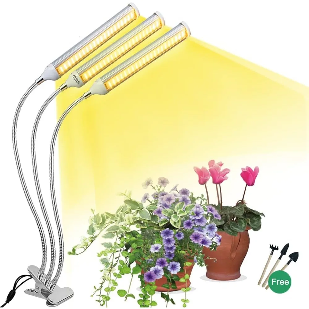 

Светодиодная лампа для выращивания растений в помещении, полноспектральная лампа для растений с 315 светодиодами, 5 уровней регулировки яркости и 3 режима работы