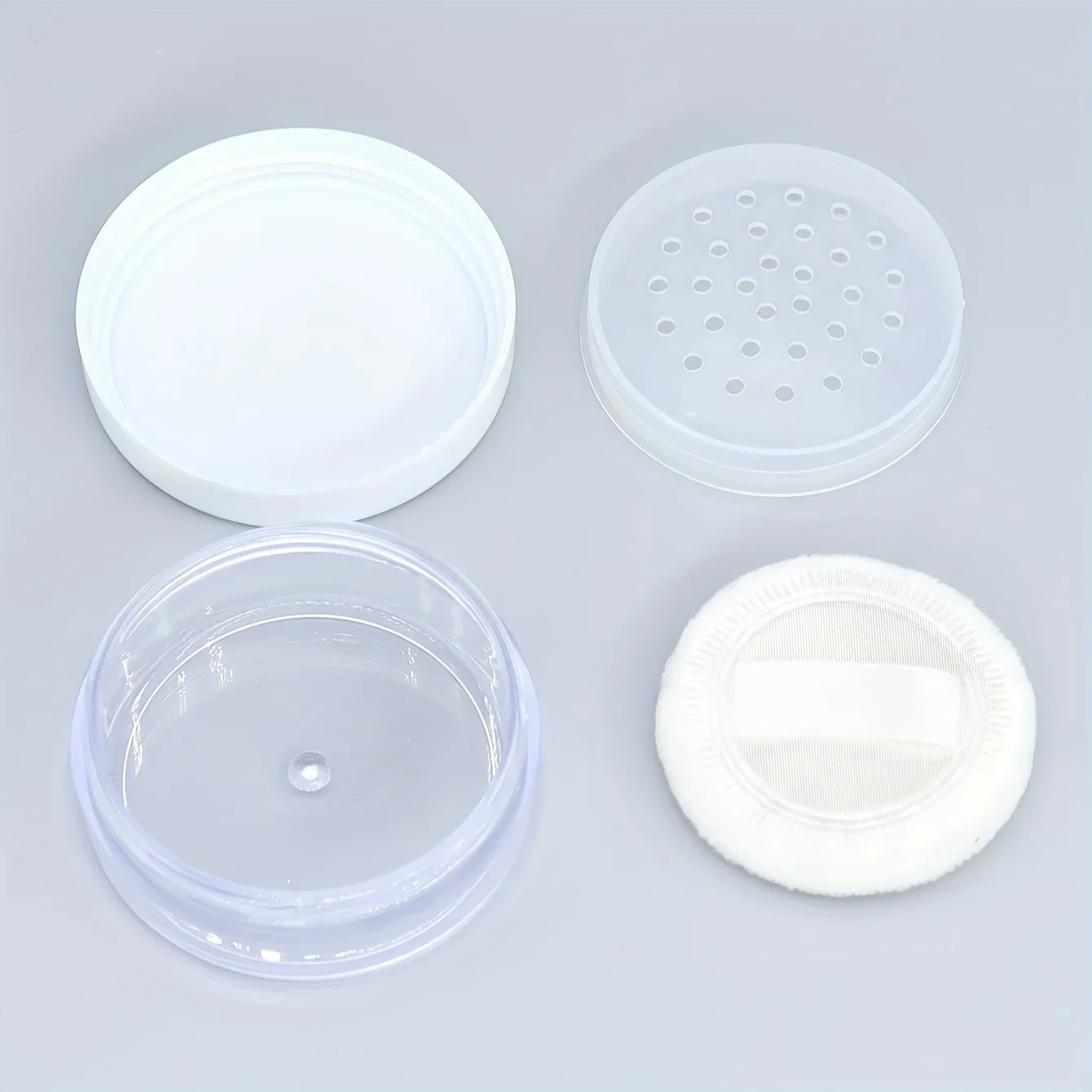 1pc 20G Plastic Powder Jar Case Subpackage Package Bottle Reusable Empty Loose Powder Container