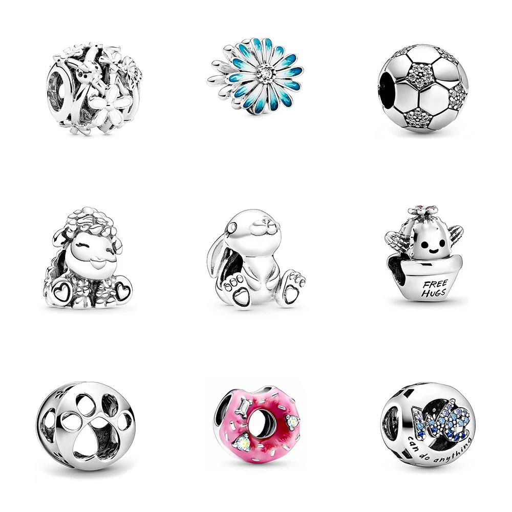 

New White Copper Silver Plated Emperor Garden Daisy Glass Beads Cat Eye Hanging Beads DIY Accessories Beads