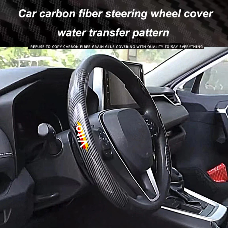 Car Carbon Fiber Car Steering Wheel Cover Black Fiber For Mercedes Benz Vito W638 W639 1996-2018 Car