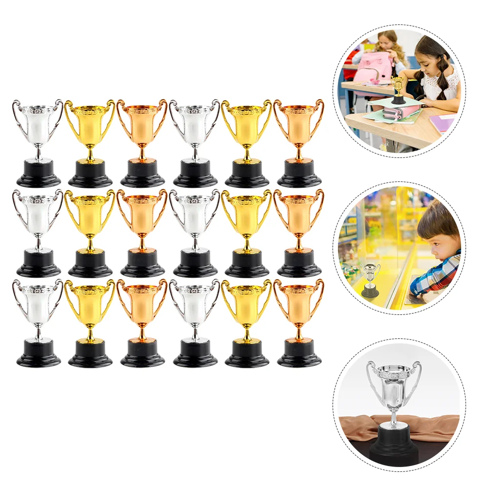 House Mini Simulation Trophy Decorative Ornaments 18pcs Trophies for Reward All Ages Award Birthday Decoration Girl