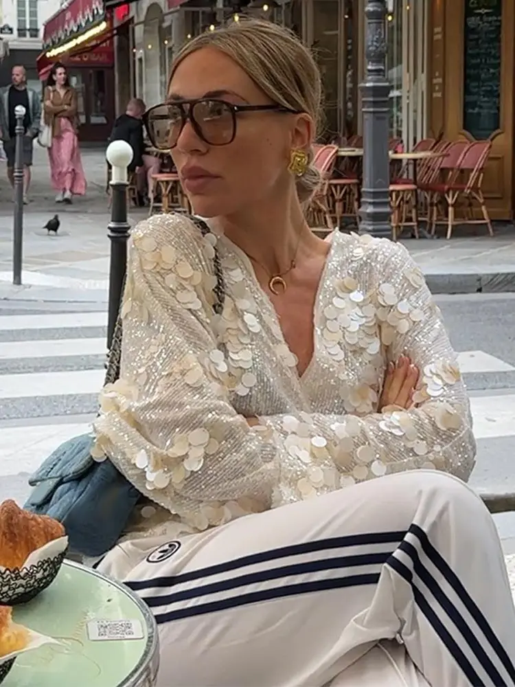 Elegante giacca stile Kimono con perline solide moda donna scollo a V maniche lunghe cappotti sottili con lacci autunno nuova signora capispalla per il pendolarismo