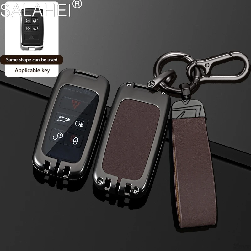 Auto Leather Car Key Case Protector Cover Shell Fob for Land Rover Range Rover Sport Evoque Velar Discovery 5 2018 2019 2020