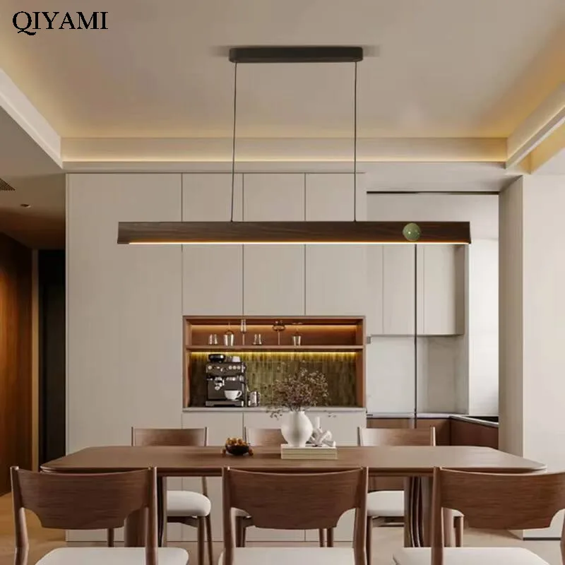 Restaurant Led Chandelier Modern Minimalist Bar Counter Cream Style Lighting Creative Dining Table One-shaped Lamps