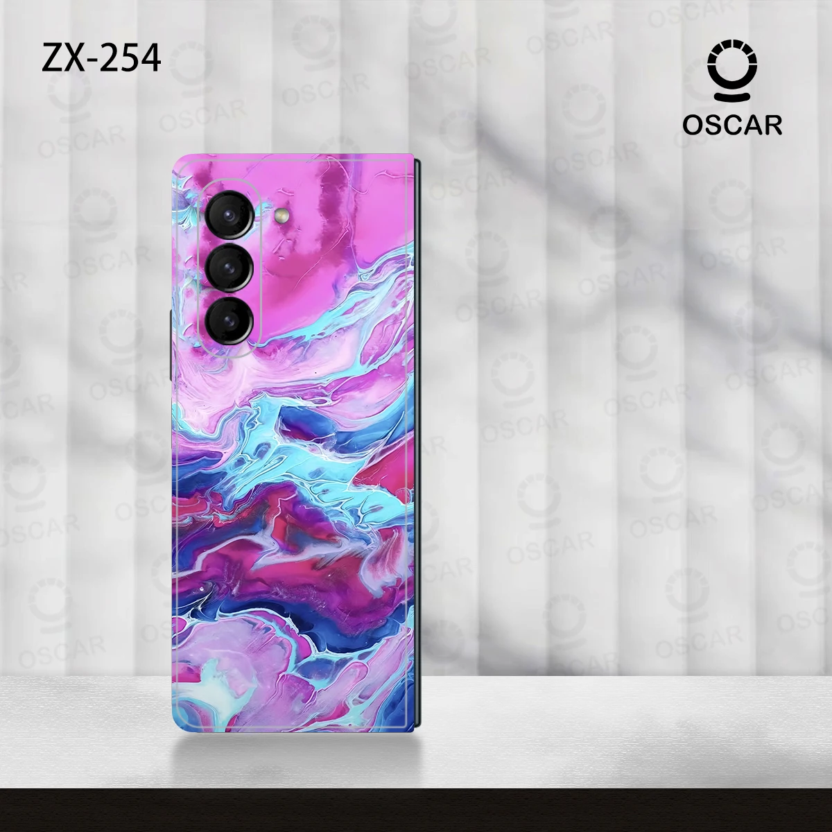 Adesivi antigraffio colorati 3M per Samsung Galaxy Z Fold6 5 4 3 2 pellicola protettiva per la copertura della pelle della decalcomania posteriore