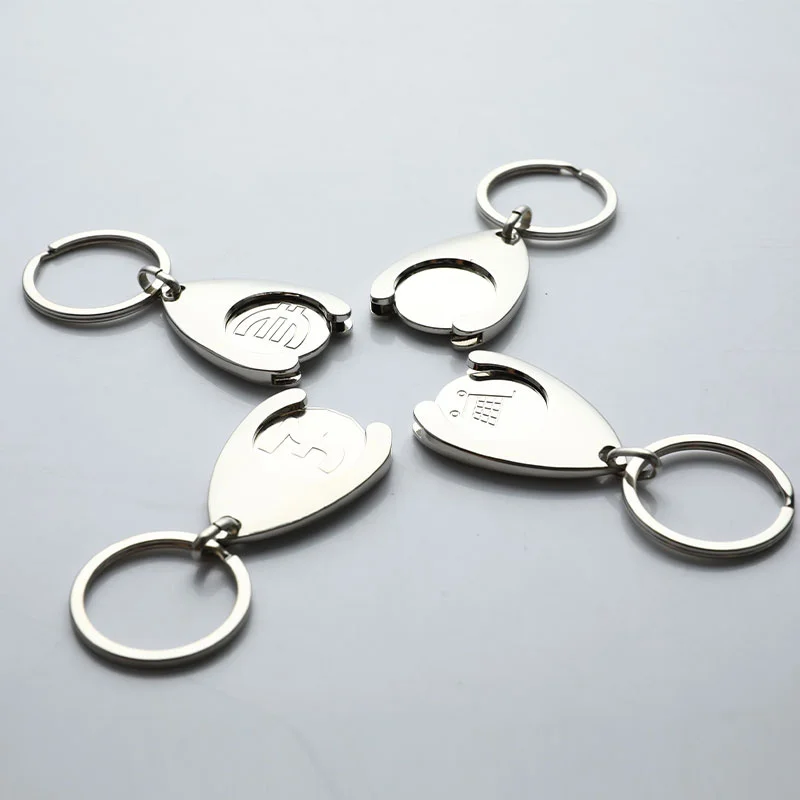 1pcs Keychain Shopping Cart Pluggable Design Key Chain for Car Key Ring Holders