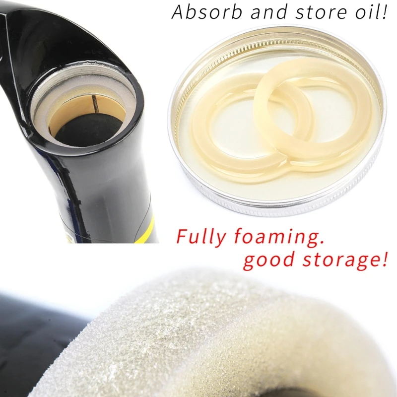 2Pcs Oil Foam Absorption Seal Component 32/34/35/36mm Bicycle Sponge Ring Oil Sealed Foam Bike Fork Inner Tubes Oil Foam