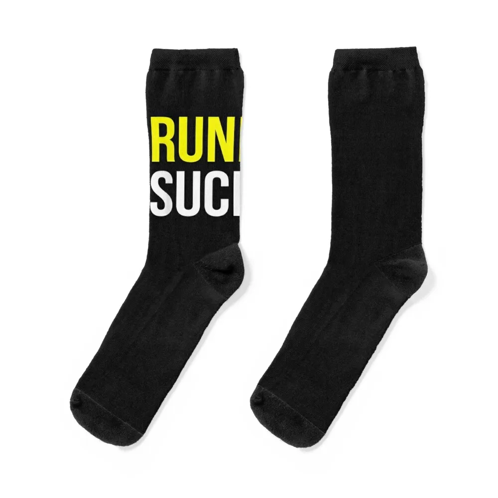 

Funny Running Sucks Gift Socks