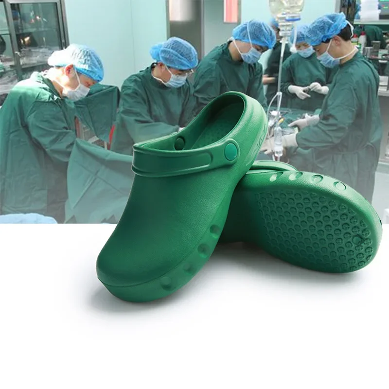 Chaussures d'allaitement bleues pour femme médicale, sabots de travail, chaussures générateurs olignon-ald, pantoufle de salle d'opération d'hôpital, médecin et infirmière de laboratoire