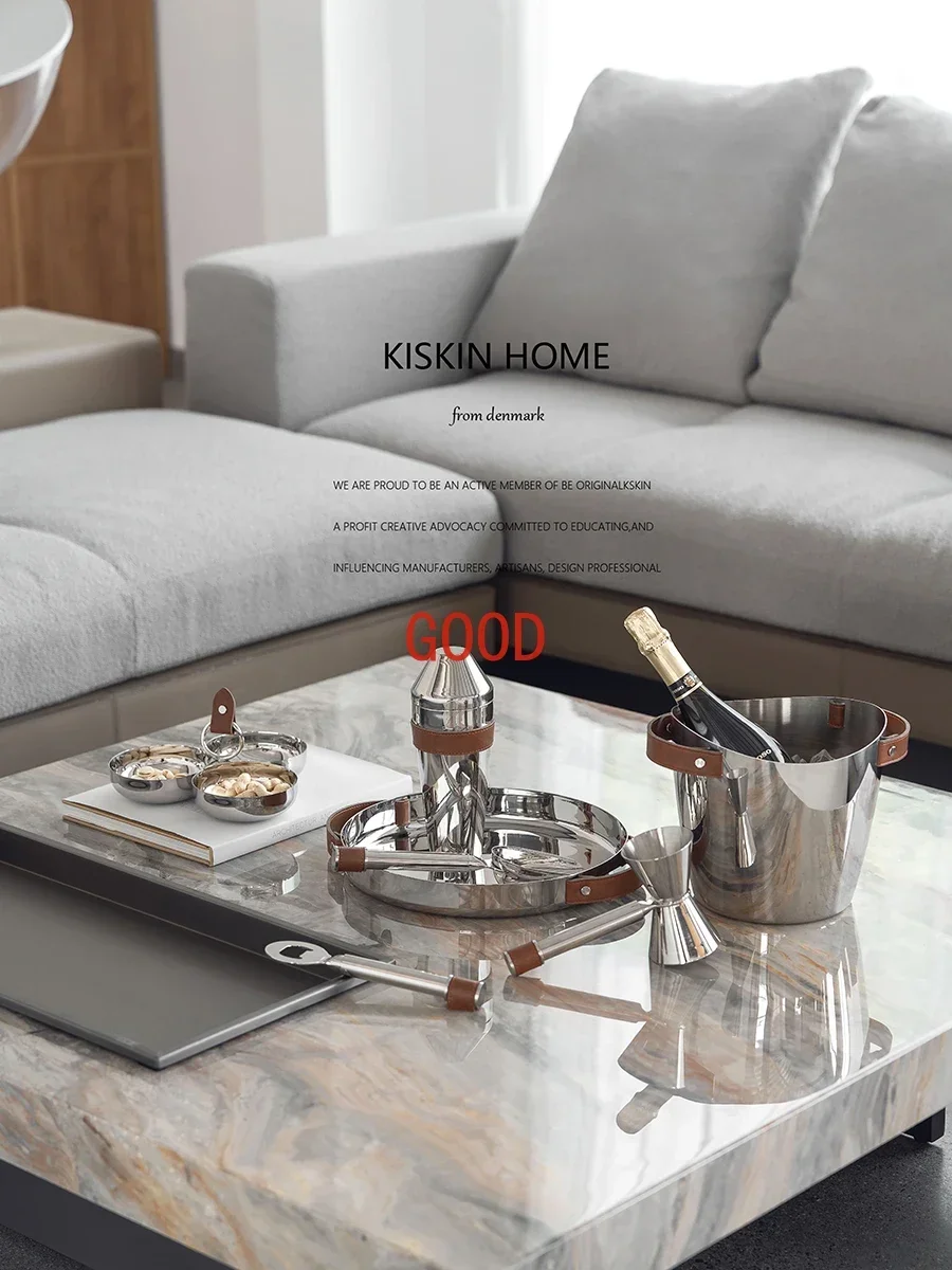 

Creative ice bucket snack bowl tray home soft matching set