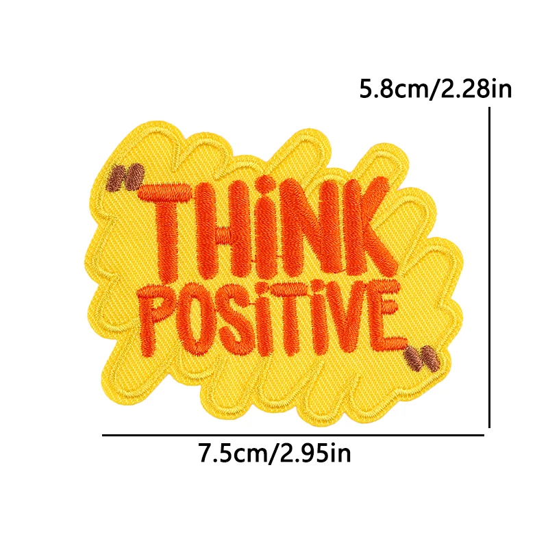 Humorous Text Patch Iron On Embroidered Patches For Clothing Thermaldhesive Patches On Clothes Stickers DIY Cartoon Badge Sewing