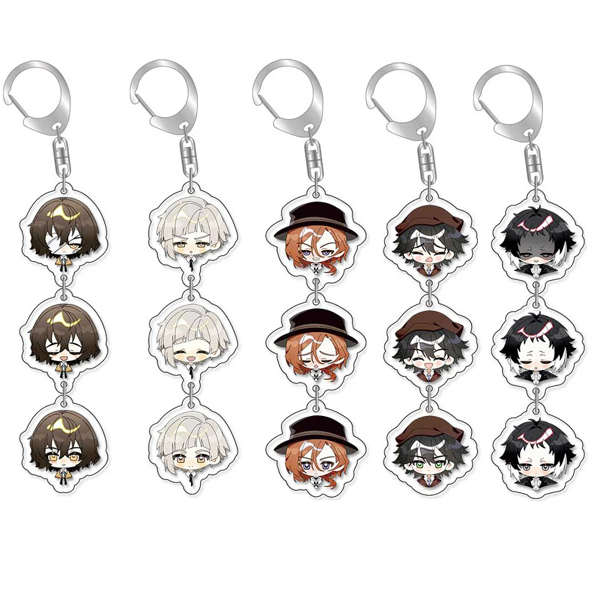 Anime GOODS Acrylic Keychain cute y2k Bungo Stray Dogs keychain for bag keys car key bag backpack collection display accessories