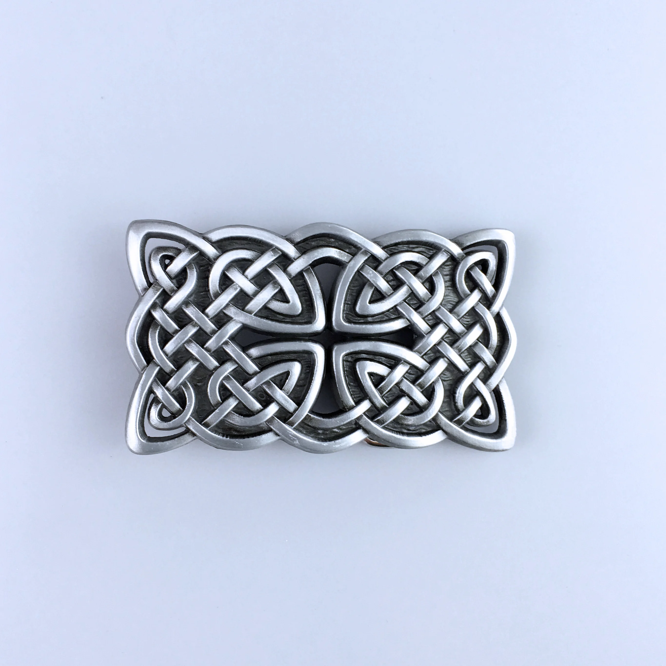 Anitque Silver Vintage Cross Celtic Knot Rectangle Belt Buckle BUCKLE-WT133
