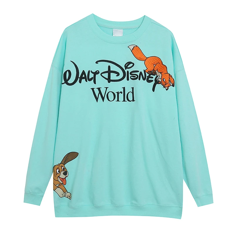 

Youthful Cartoon Anime round Neck Sweatshirt Heavyweight Letter Embroidery Loose Fit Trendy Streetwear Style Long Sleeve Hoodie