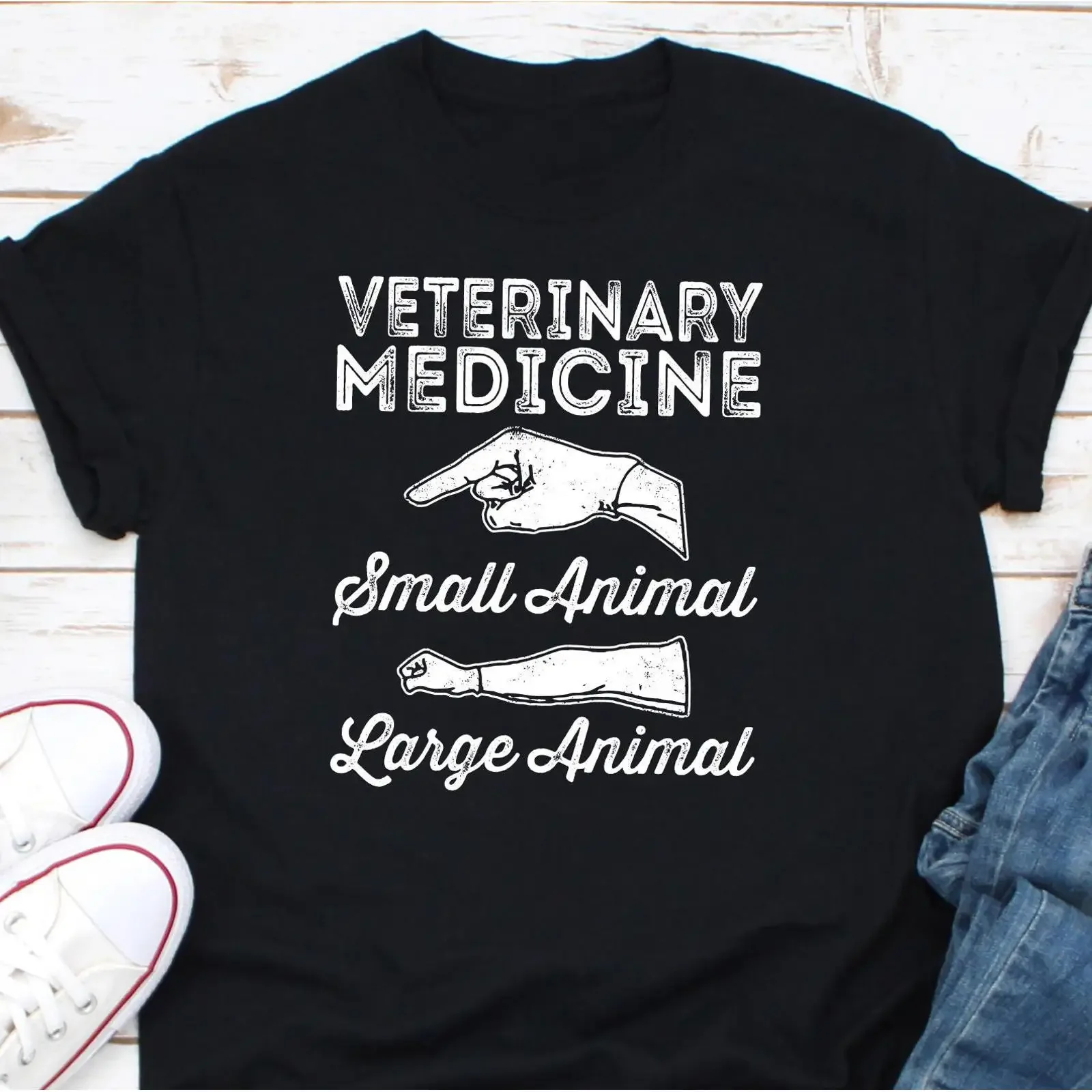 Veterinary Medicine Small Large Animal Funny T shirt Veterinarian Vet Med Staff Tech Week Apparel vintage Washed