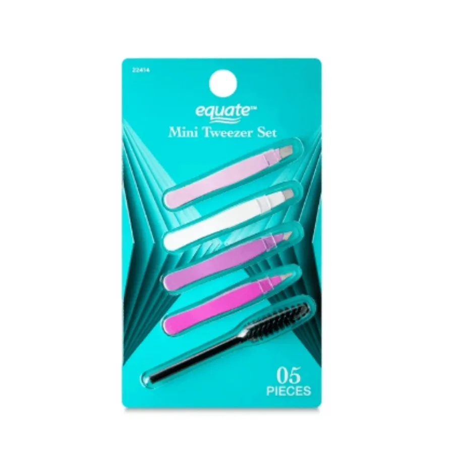 

Equate Personal Care Hair Grooming Slanted Mini Tweezers Set 5 Pieces