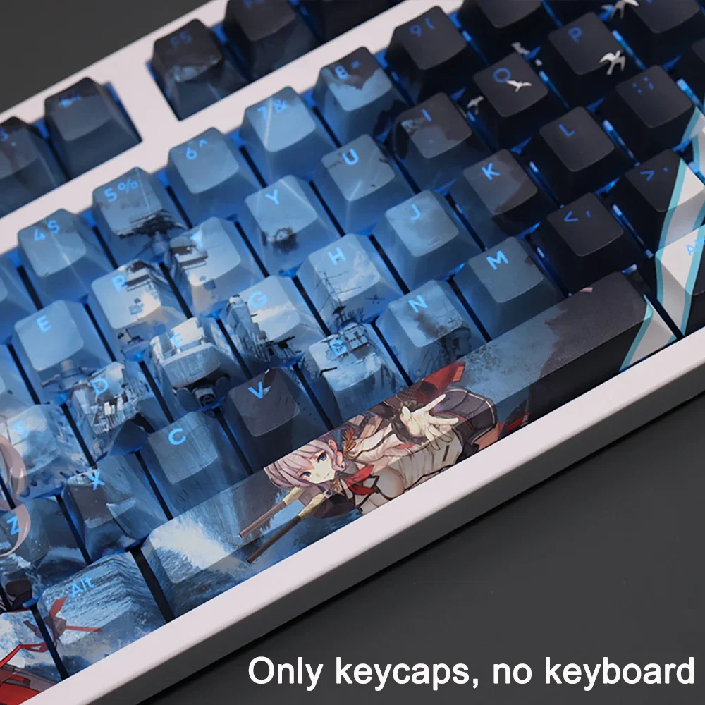 Game COLLECTION Tastenkappen Shimakaze Tastenkappen PBT Dye-Sub Cherry Hintergrundbeleuchtung Mx Tastenkappen Anime Tastenkappen für ANSI 61 87 104 108 Layout – Detail 13