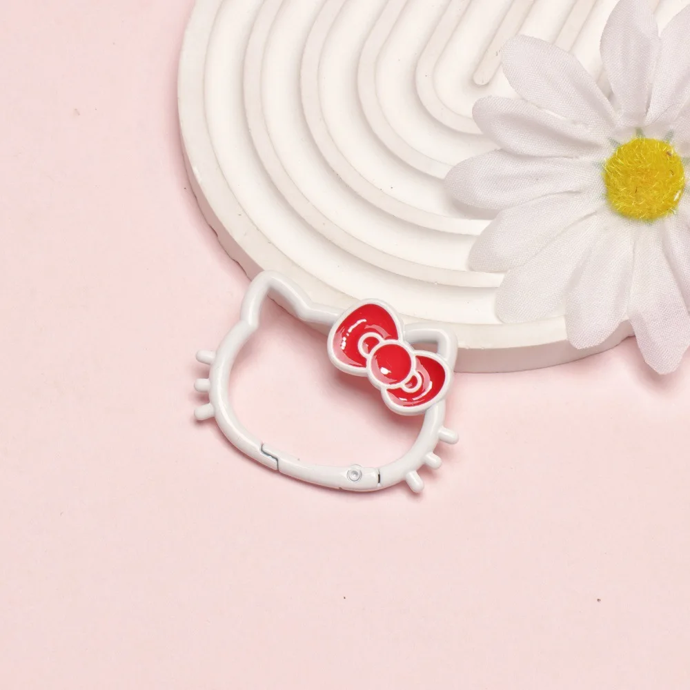 

Candy color paint hollow bow cat spring buckle DIY buckle accessories