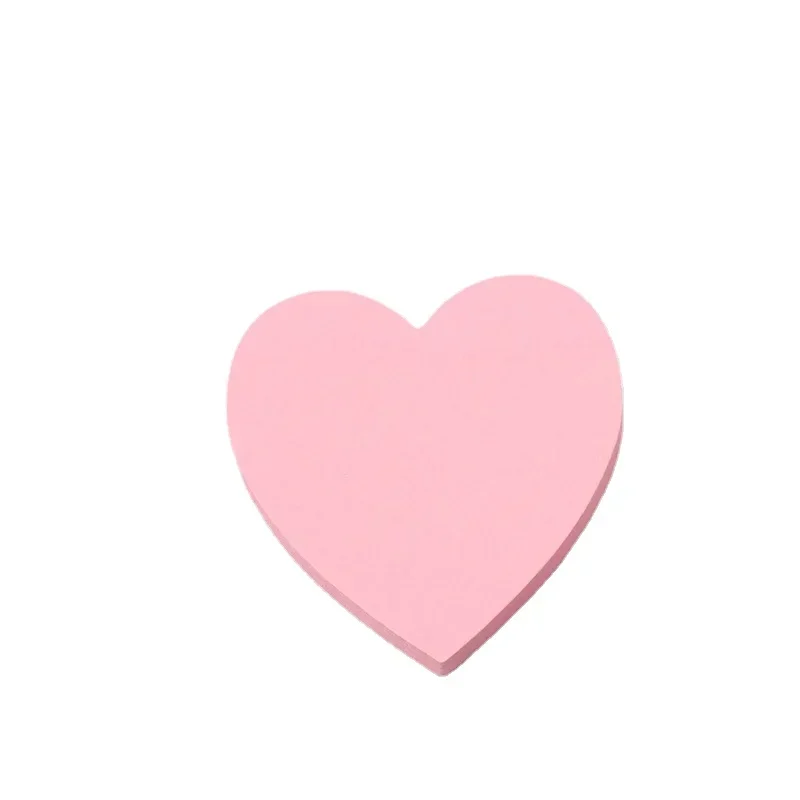 100sheets/pc Memo Pad Solid Color Heart Shaped Notepad for Staff Students Stationery Sticky Note Writing Pads Note Pad image 4