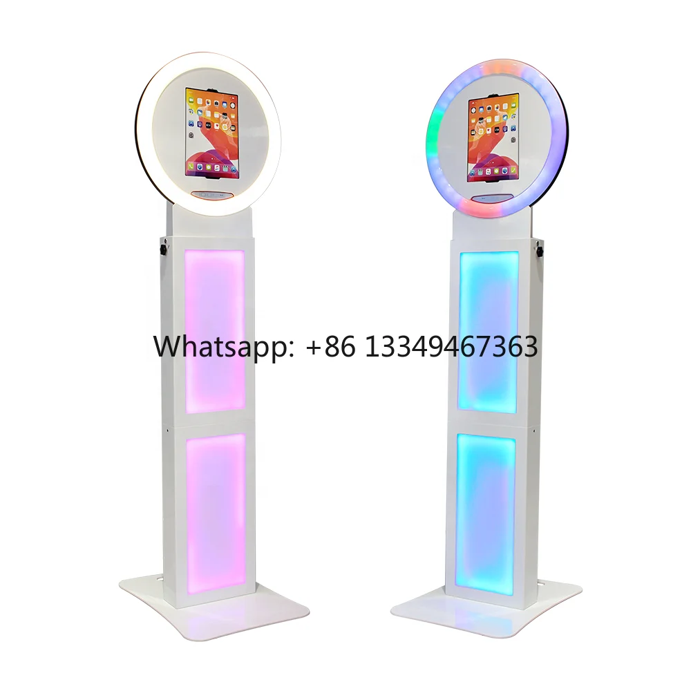 

LED RGB Ring Light iPad Photo Booth with 10.9" 11" 12.9" iPad Air Pro Adapted Circle iPad Photobooth Shell Selfie Booth Machine