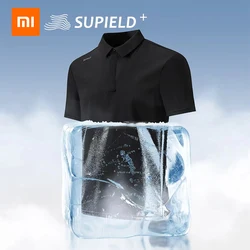 Xiaomi Mijia SUPIELD Polo Shirts for Men Summer Men's T-shirts Cool Skin Breathable Large Size 4XL Elastic Fabric Free Shipping