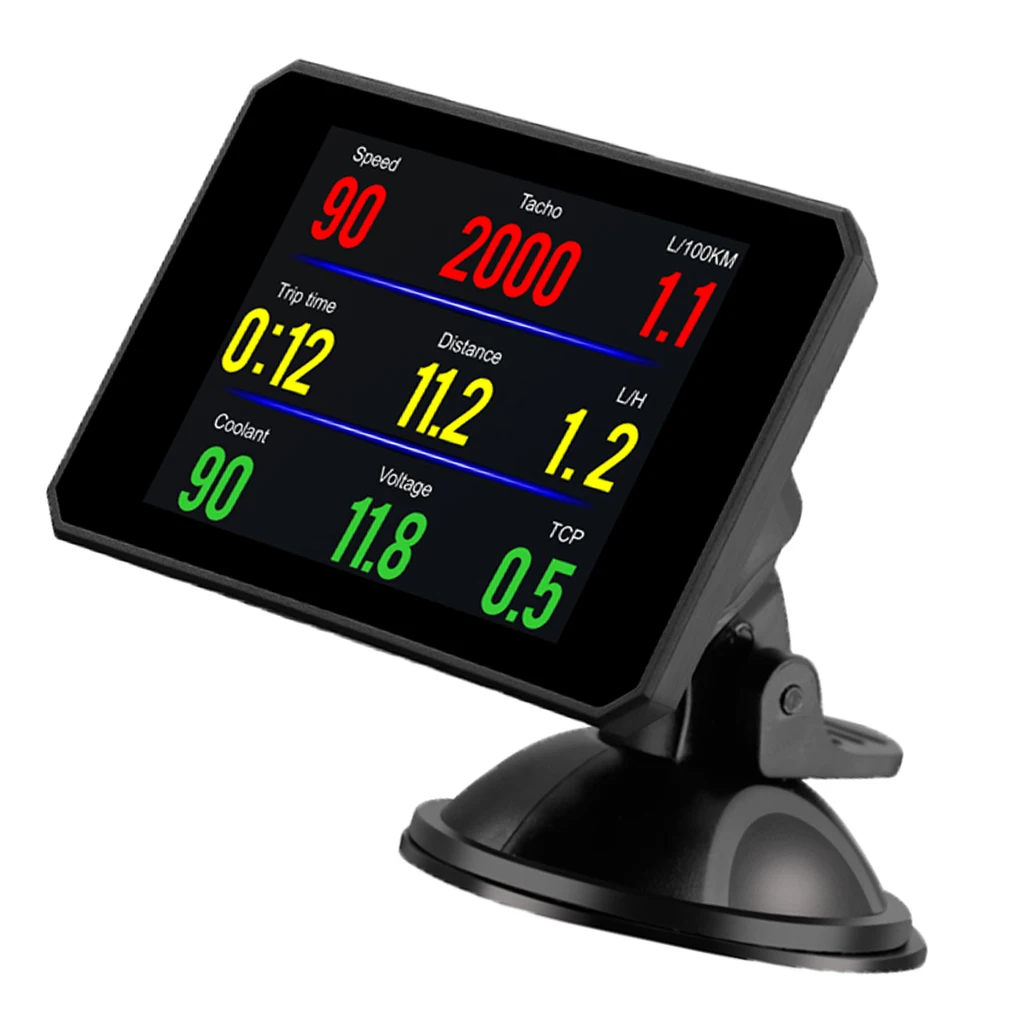 Digital Speedometer Car Screen Computer Speedometer Wind Display Car Gauges Projector for OBD2 Vehicles