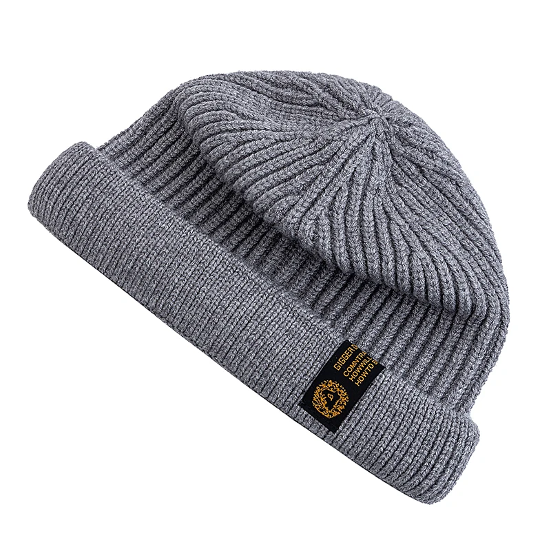 نمط جديد في الهواء الطلق قبعة الجمجمة موضة قصيرة البطيخ الشتاء داندي القبعات بحار نمط المالك القبعات للرجال الخريف قبعة صغيرة قصيرة قبعة