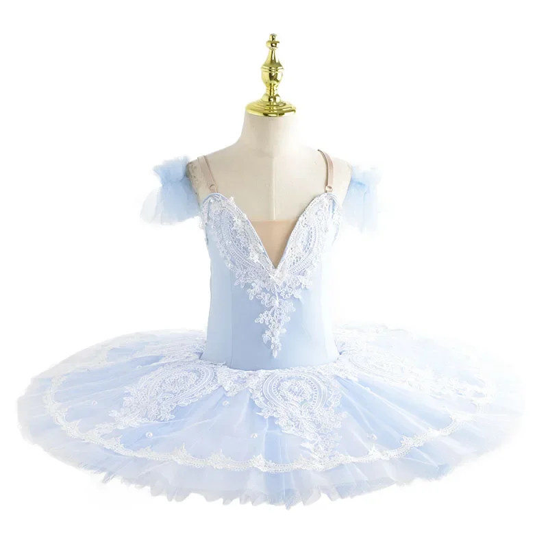 

2025 Blue White Ballerina Dress Professional Ballet Tutu Child Kids Girls Adult Swan Lake Costumes Balet Dress Woman Outfits