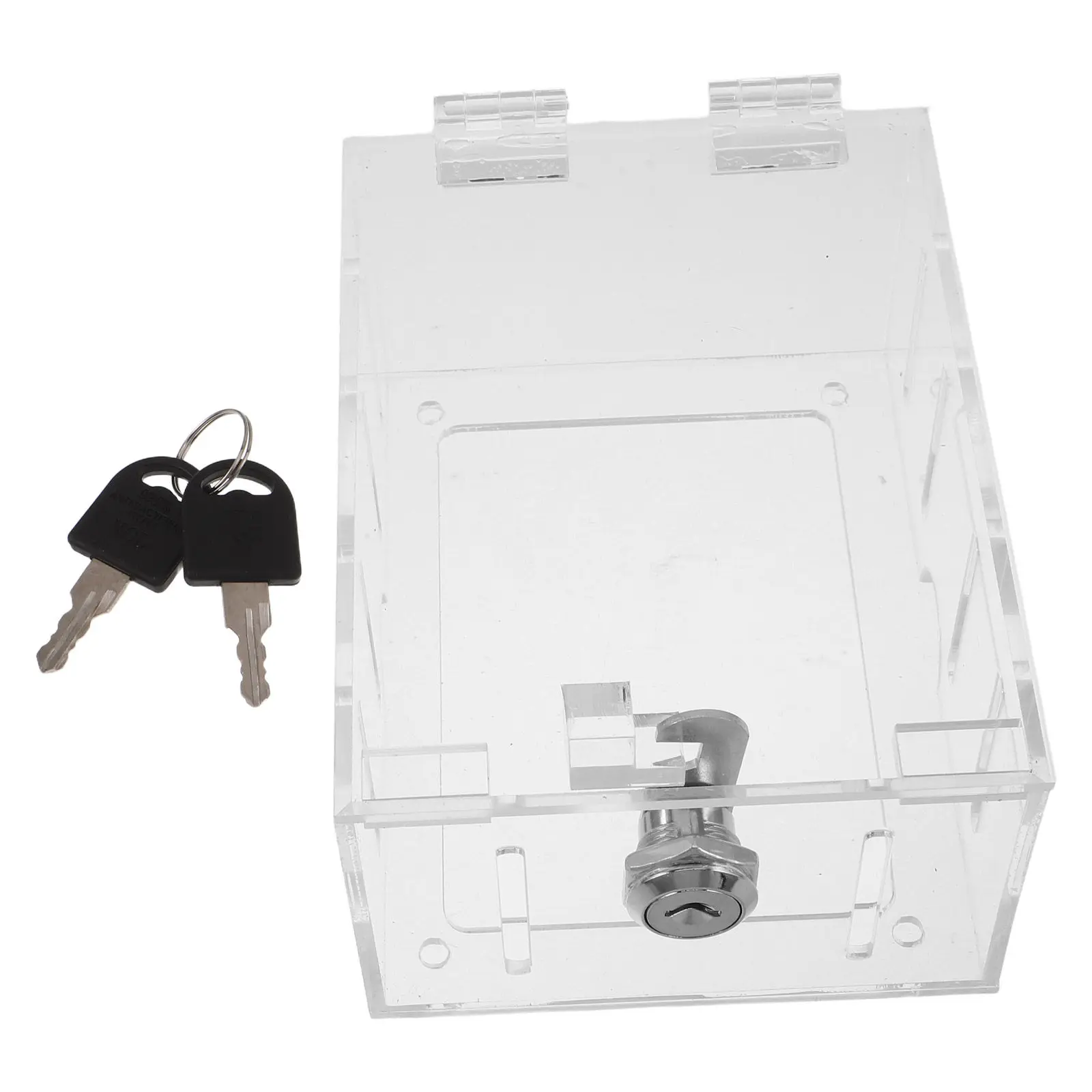 Thermostat Lock Box Cover Clear Acrylic Locking Guard Wall Mounted Thermostat Protector Keys Indoor Outdoor Cover 6x4.3 Inch