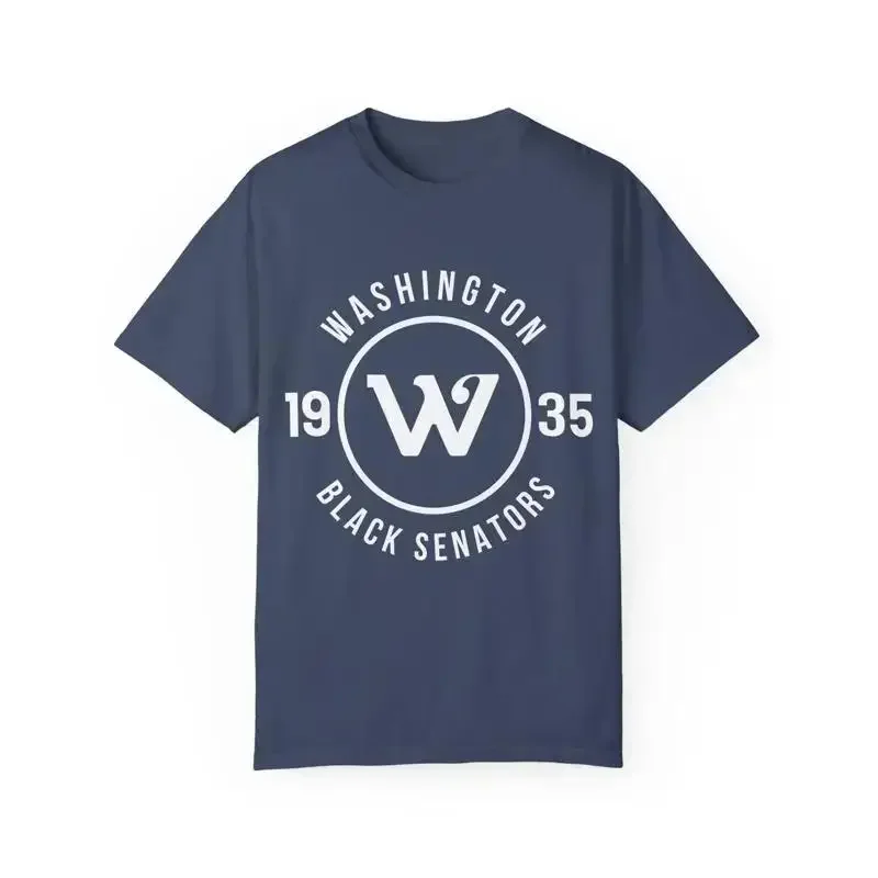 Washington Black Senators Baseball T Shirt Retro Black Negro League Tee Shirt