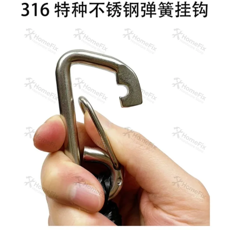 Boat Bungee Dock Line with Hook, Elastic Mooring Rope for Pontoon Jet Ski Kayak Watercraft Docking Accessory