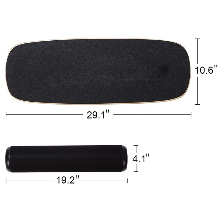 هاربور نمط مخصص اللياقة البدنية التدريب الخشبي 29 بوصة تمايل التوازن مجلس الأسطوانة الخشبية